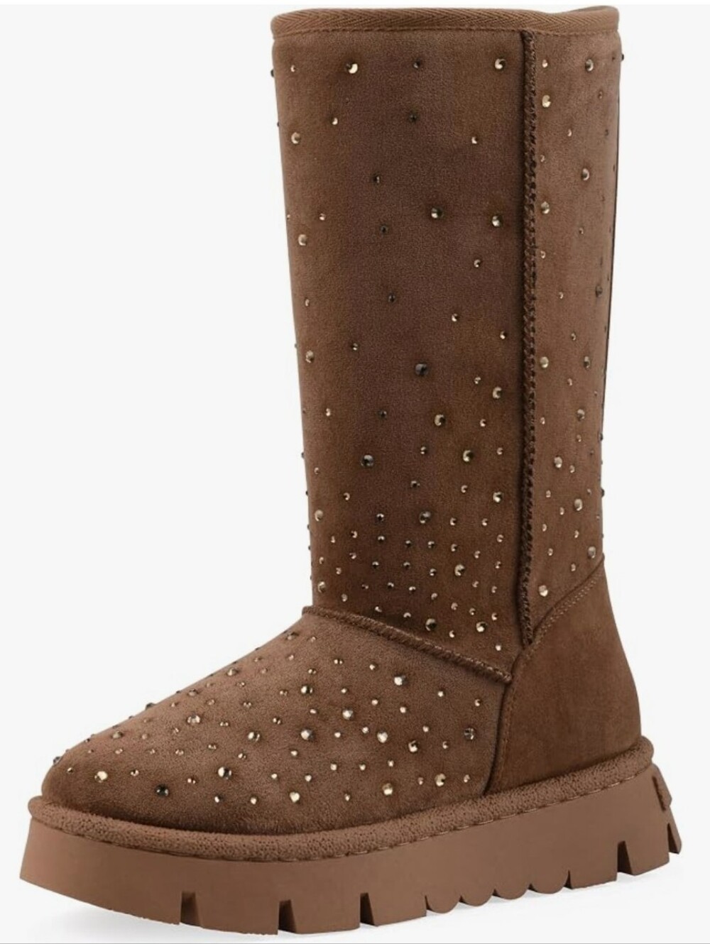 White Mountain Tripp Studded Suede Platform Boot